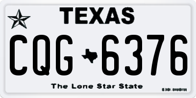 TX license plate CQG6376