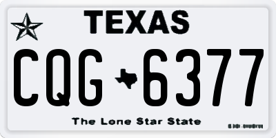 TX license plate CQG6377