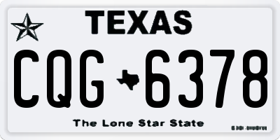 TX license plate CQG6378