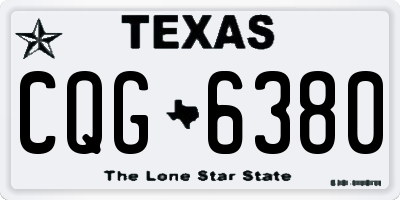 TX license plate CQG6380