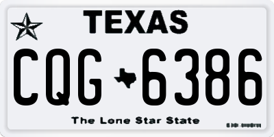 TX license plate CQG6386