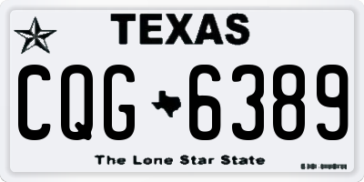 TX license plate CQG6389