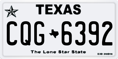 TX license plate CQG6392