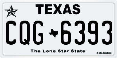 TX license plate CQG6393