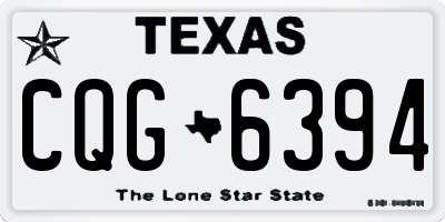 TX license plate CQG6394