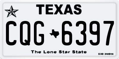 TX license plate CQG6397