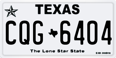 TX license plate CQG6404