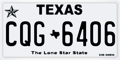 TX license plate CQG6406