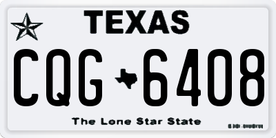 TX license plate CQG6408