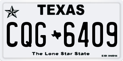 TX license plate CQG6409