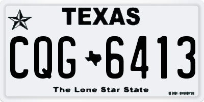TX license plate CQG6413