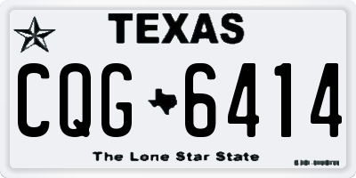TX license plate CQG6414