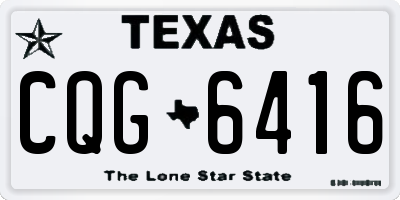TX license plate CQG6416