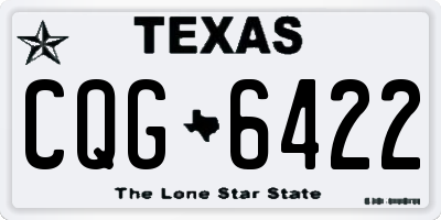 TX license plate CQG6422