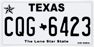 TX license plate CQG6423