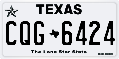 TX license plate CQG6424