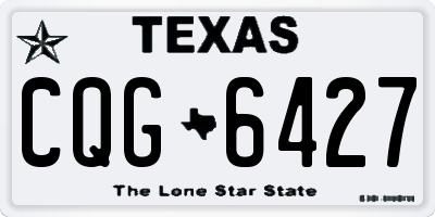 TX license plate CQG6427