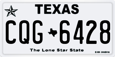 TX license plate CQG6428