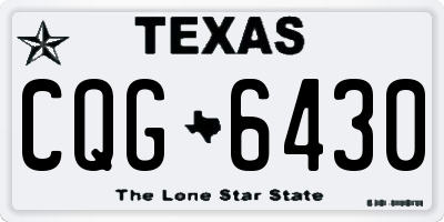 TX license plate CQG6430