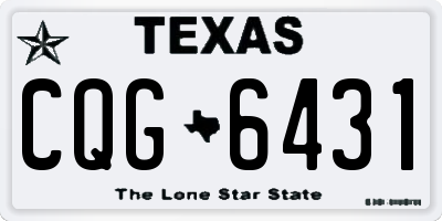 TX license plate CQG6431