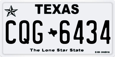 TX license plate CQG6434