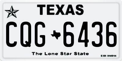 TX license plate CQG6436