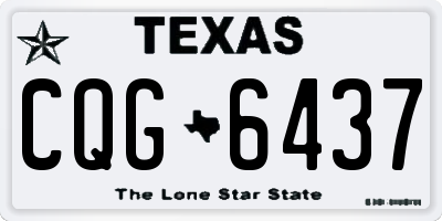 TX license plate CQG6437