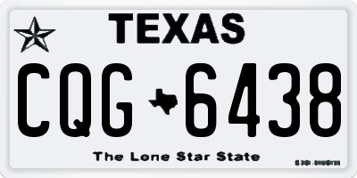 TX license plate CQG6438