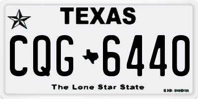 TX license plate CQG6440