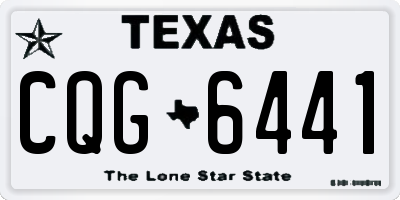 TX license plate CQG6441