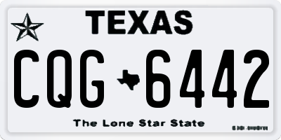 TX license plate CQG6442