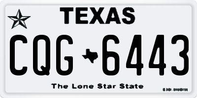 TX license plate CQG6443