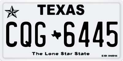 TX license plate CQG6445