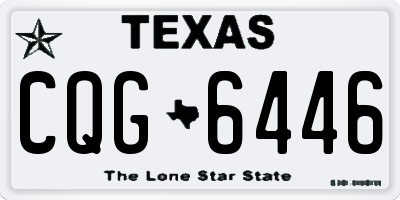 TX license plate CQG6446