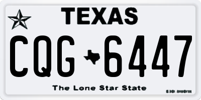 TX license plate CQG6447