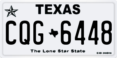 TX license plate CQG6448
