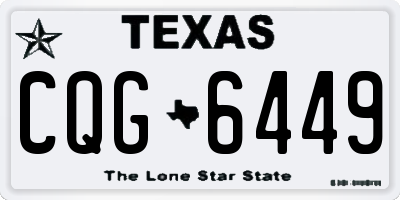 TX license plate CQG6449