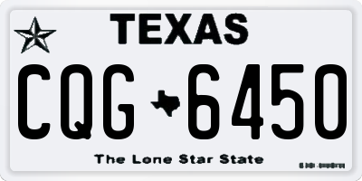 TX license plate CQG6450