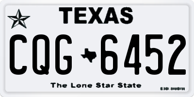 TX license plate CQG6452