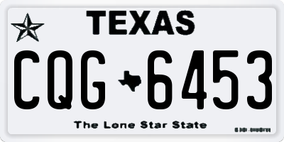 TX license plate CQG6453