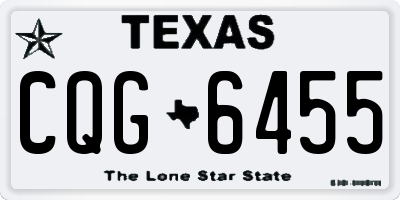 TX license plate CQG6455