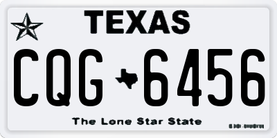 TX license plate CQG6456