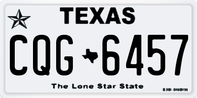 TX license plate CQG6457