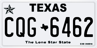 TX license plate CQG6462