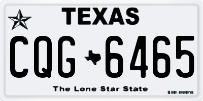 TX license plate CQG6465