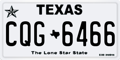 TX license plate CQG6466