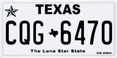 TX license plate CQG6470