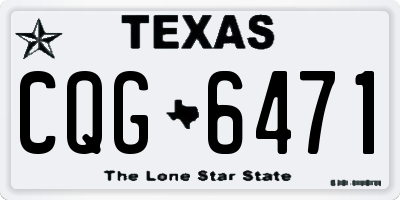 TX license plate CQG6471