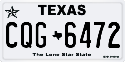 TX license plate CQG6472