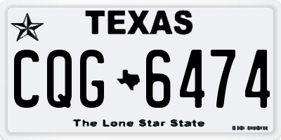TX license plate CQG6474